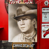 Steve McQueen Canvas Art - Cowboy King of Kool by Chris Tutty